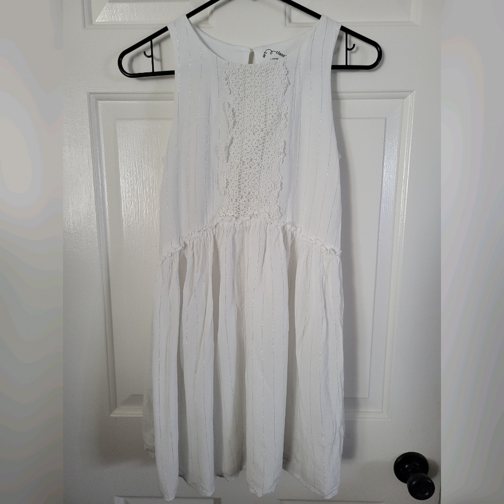 Art Class- Girls White Dress Size 10/12